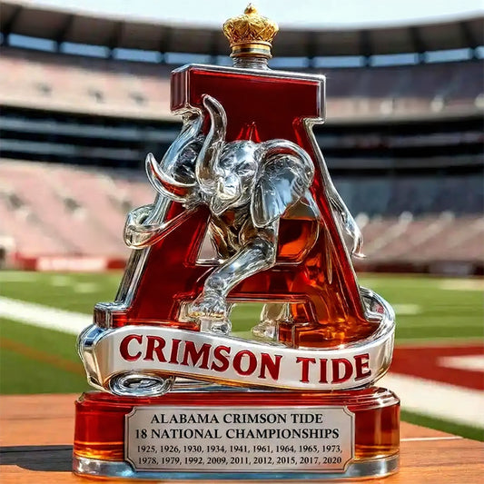 🔥New Year Sale: Second Item 60% Off🔥,Roll Tide Forever: Crimson Tide Whisky Bottle
